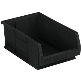 RS PRO Polypropylene Storage Bin Black 520 mm x 310 mm x 200 mm 42kg Load Capacity 909-6924
