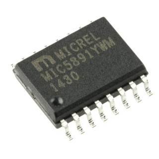 Microchip 1 Surface Mount Latched Driver SOIC W Package, 16-Pin, Positive Edge Trigger MIC5891YWM