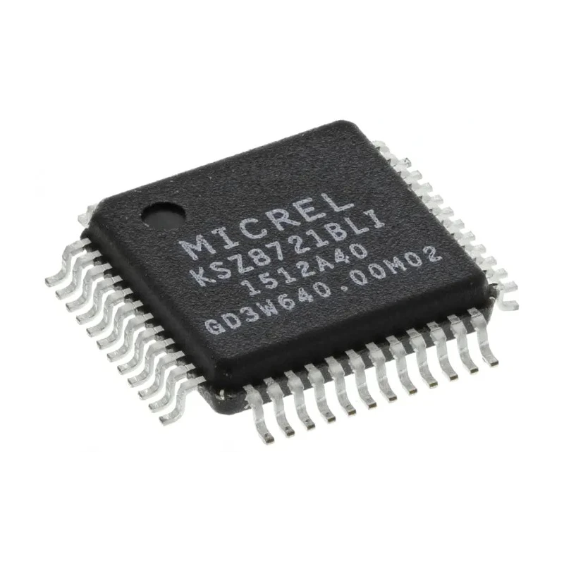 Microchip 48-Pin LQFP Ethernet Transceiver 2.5 V 100 Mbps RMII, MII 3.3V KSZ8721BLI