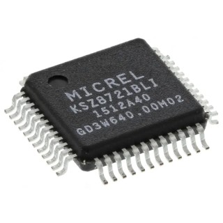 Microchip 48-Pin LQFP Ethernet Transceiver 2.5 V 100 Mbps RMII MII 3.3V KSZ8721BLI