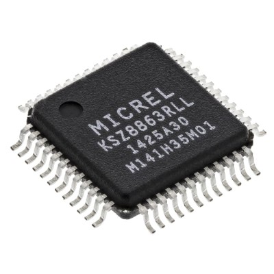 Microchip 48-Pin LQFP Ethernet Switch IC 1.8 V to 3.3 V 100 Mbps KSZ8863RLL