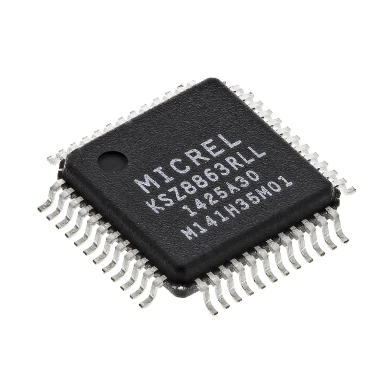 Microchip 48-Pin LQFP Ethernet Switch IC 1.8 V Minimum Supply, 3.3 V Maximum Supply, 100 Mbps Maximum Data Rate KSZ8863RLL