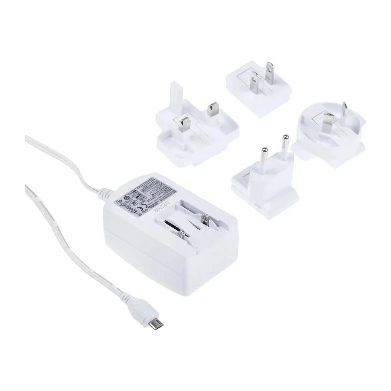 Raspberry Pi Power Supply Micro USB Type B with Universal Plug Type 5.1V 2.5A Cable 1.5 m T5875DV-RS