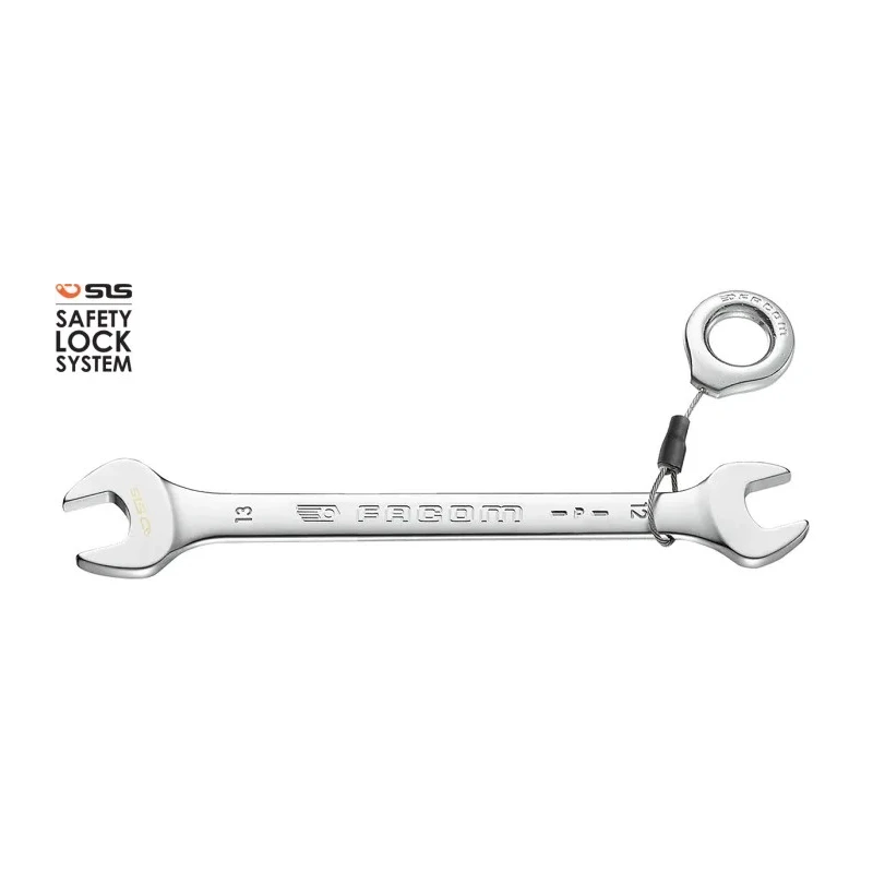 Facom Open End Spanner Height Safe Metric 22 to 24 mm Satin Chrome Finish 261mm Overall Length 44.22X24SLS