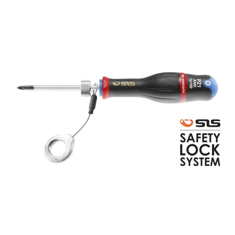 Facom Standard Pozidriv Screwdriver PZ2 Tip 125 mm Blade 245 mm Overall AND2X125SLS