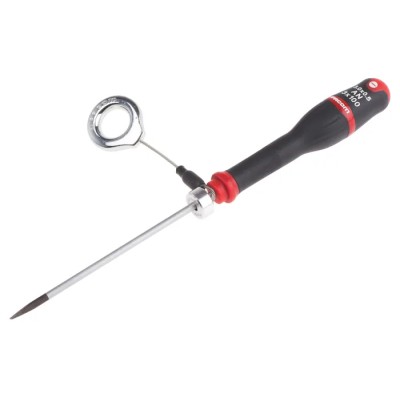 Facom Slotted Screwdriver, 100 mm Blade, 203 mm Overall, Silicon Carbon Blade, Bi-Material Handle AN3X100SLS