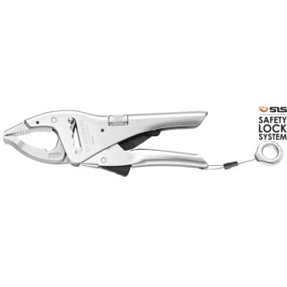 Facom Locking Plier Long Nose Steel Chrome Finish 252mm Overall Length 501ASLS