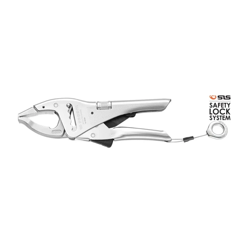 Facom Locking Plier Long Nose Steel Chrome Finish 252mm Overall Length 501ASLS