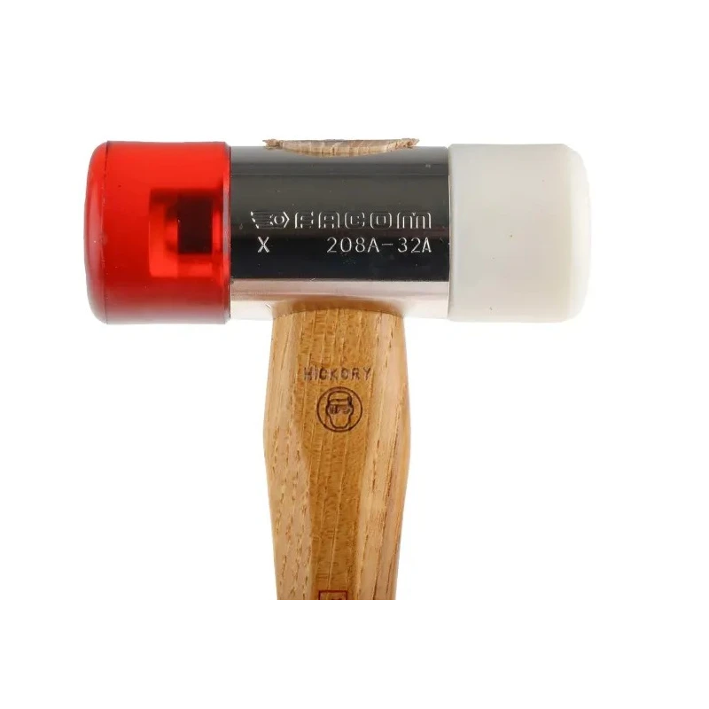 Facom Mallet with Replaceable Face Steel Head 370 g Wooden Handle 32mm Diameter 208A.32CBASLS