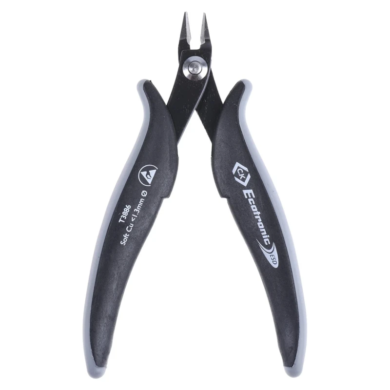 CK Flush ESD Safe Side Cutter Bi-Metal Handle, Special Tool Steel Blade, 139mm Overall Length T3886