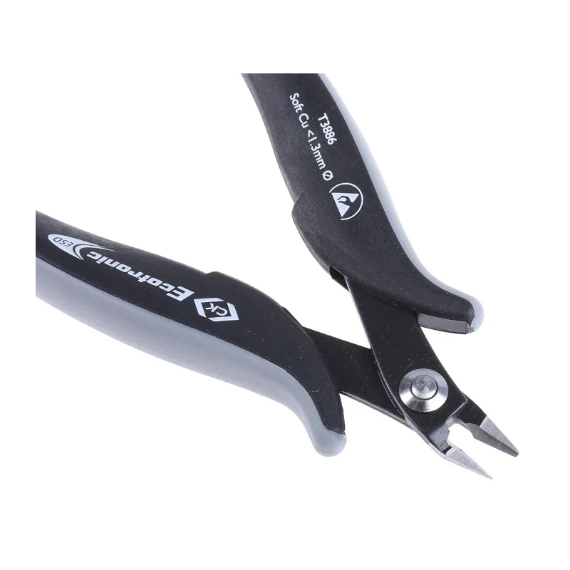 CK Flush ESD Safe Side Cutter Bi-Metal Handle, Special Tool Steel Blade, 139mm Overall Length T3886
