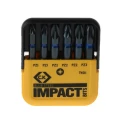 CK Pozidriv Impact Screwdriver Bit Set Steel PZ1, PZ2, PZ3 6 Pieces T4511