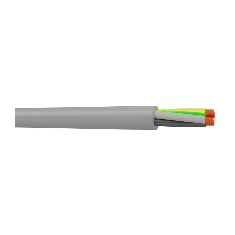 AXINDUS 4 Core Grey Polyvinyl Chloride Power Cable 0.75mm² 300/500V 70°C 50 m H05VVF