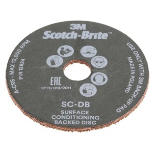 3M Abrasive Disc Aluminium Oxide Coarse Grade 10 Grit 115 mm Diameter 22 mm Bore 8000 rpm Max Speed FN510074043