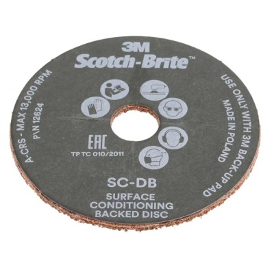 3M Abrasive Disc Aluminium Oxide Coarse Grade 10 Grit 115 mm Diameter 22 mm Bore 8000 rpm Max Speed FN510074043