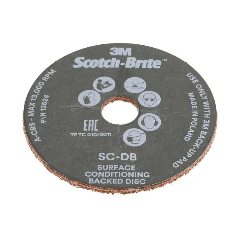 3M Abrasive Disc Aluminium Oxide Coarse Grade 10 Grit 115 mm Diameter 22 mm Bore 8000 rpm Max Speed FN510074043