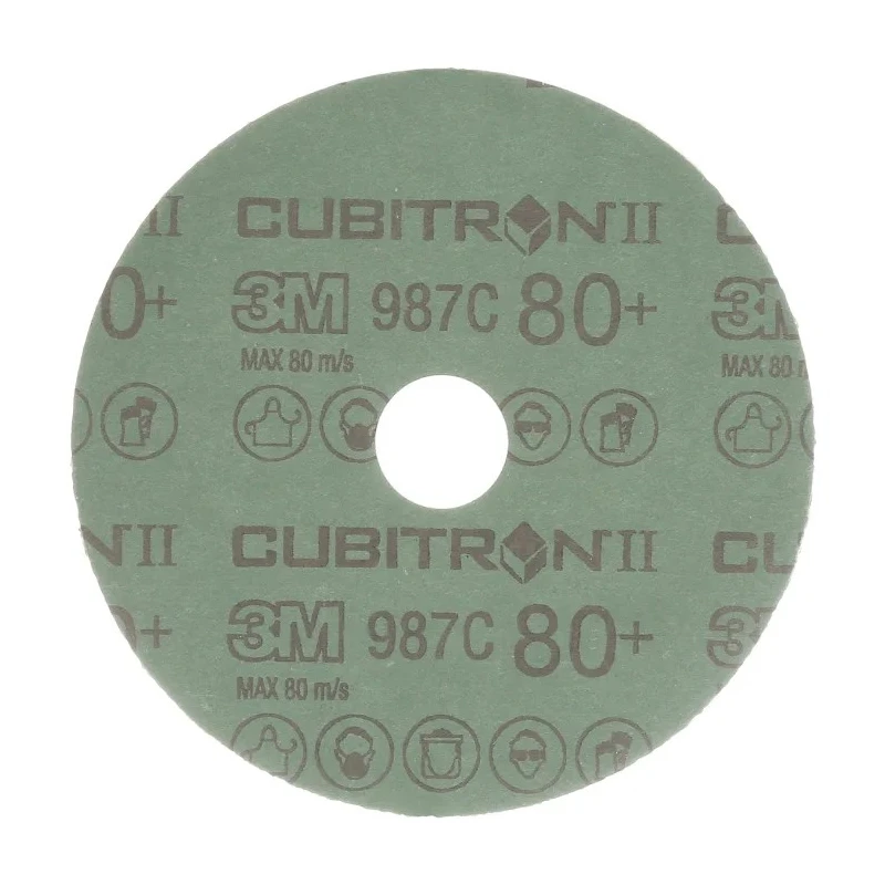 3M Cubitron II Aluminium Oxide Grinding Disc 115 mm Diameter P60 Grit, 100 Per Pack 3M 987C diam 115, 36+
