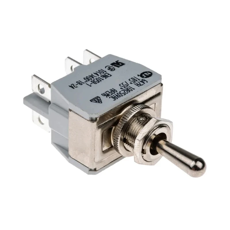 APEM Panel Mount Toggle Switch On-Off-On DPDT Solder Lug Terminal 250V AC 647H/2