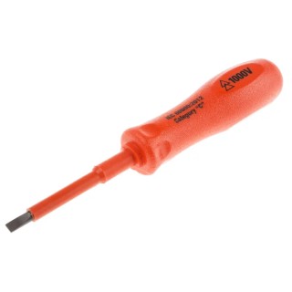 ITL Insulated Tools Ltd Insulated Screwdriver 75 mm Blade, Nylon 11 Handle, Alloy Steel Blade, VDE/1000V Approved 911-1109
