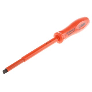 ITL Insulated Tools Ltd Insulated Screwdriver with 150 mm Blade, 8 mm Tip Width, Nylon 11 Handle, Alloy Steel 911-1121