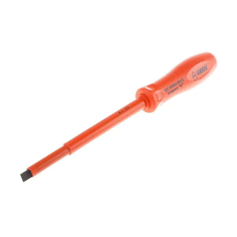 ITL Insulated Tools Ltd Insulated Screwdriver with 150 mm Blade, 8 mm Tip Width, Nylon 11 Handle, Alloy Steel 911-1121