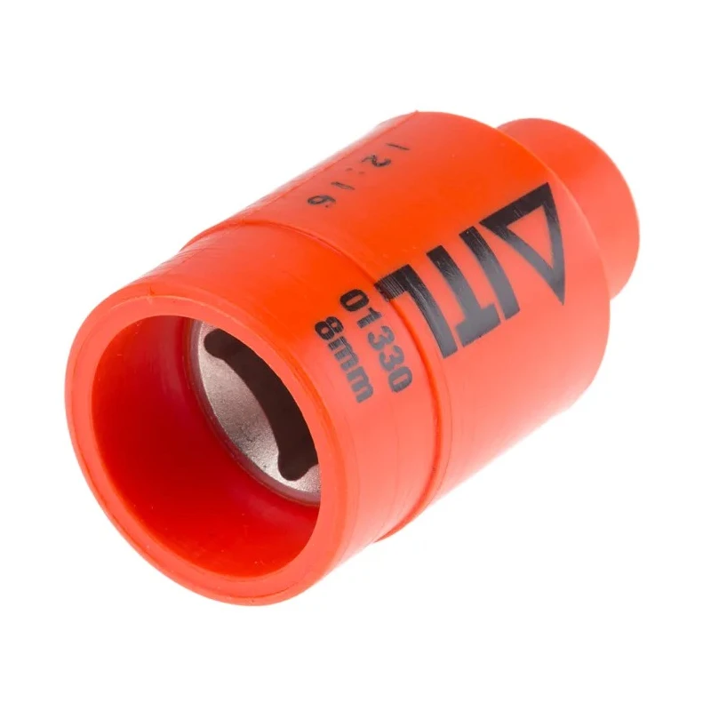 ITL Insulated Tools Ltd 1/2 in Drive 8 mm 12 Point Square VDE 1000V Approved Chrome Vanadium Steel Socket 50mm 911-1402