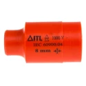 ITL Insulated Tools Ltd 1/2 in Drive 8 mm 12 Point Square VDE 1000V Approved Chrome Vanadium Steel Socket 50mm 911-1402