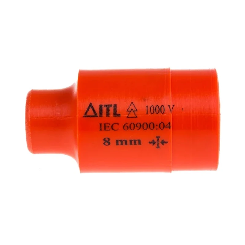 ITL Insulated Tools Ltd 1/2 in Drive 8 mm 12 Point Square VDE 1000V Approved Chrome Vanadium Steel Socket 50mm 911-1402
