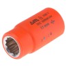 ITL Insulated Tools Ltd 1/2 in Drive 13 mm 12 Point Square VDE 1000V Approved Insulated Socket 50mm Overall Length 911-1415
