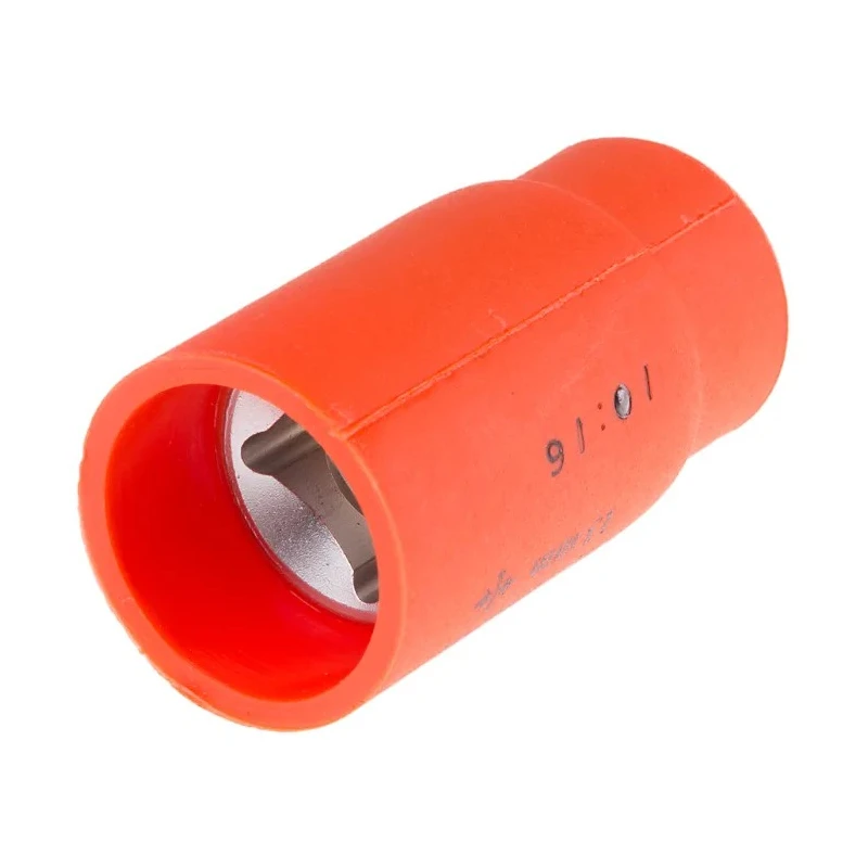 ITL Insulated Tools Ltd 1/2 in Drive 13 mm 12 Point Square VDE 1000V Approved Insulated Socket 50mm Overall Length 911-1415