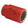 ITL Insulated Tools Ltd 1/2 in Drive 28 mm 12 Point Square Socket VDE 1000V Approved, 55mm Overall Length 911-1465