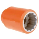 ITL Insulated Tools Ltd 1/2 in Drive 24 mm 12 Point Square VDE 1000V Approved Insulated Socket 54mm Overall Length 911-1455