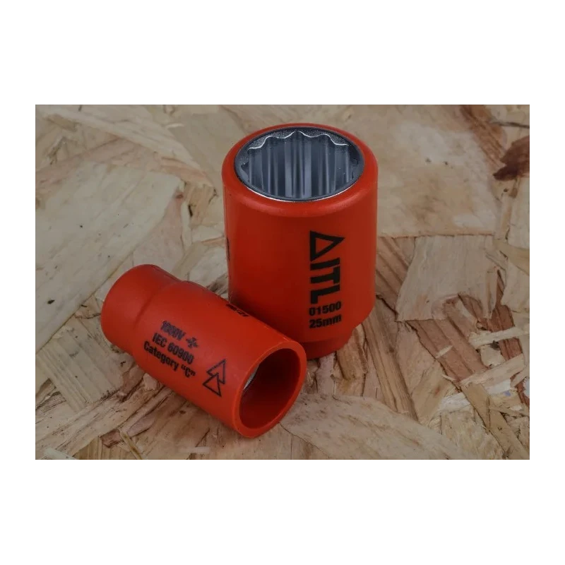 ITL Insulated Tools Ltd 19-Piece 1/2 in Drive Insulated Driver Socket Set Nylon 11 Material VDE/1000V Approved 911-1474