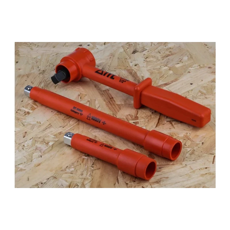 ITL Insulated Tools Ltd 19-Piece 1/2 in Drive Insulated Driver Socket Set Nylon 11 Material VDE/1000V Approved 911-1474