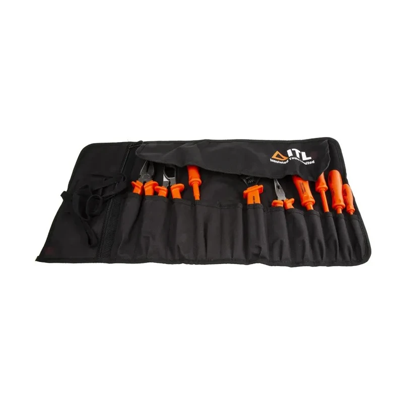 ITL Insulated Tools Ltd 9 Piece Electrician Tool Kit Nylon 11 Insulation IEC 60900 VDE/1000V Approved 911-1538
