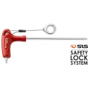 Facom Torx Key 1-Piece T Shape Long, Short Arm 240mm Chrome Finish 89TX.40SLS