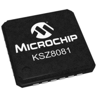 Microchip 24-Pin QFN Ethernet Transceiver 3.3 V 100 Mbps RMII 100Base-TX 10Base-T KSZ8081RNACA-TR