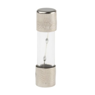 RS PRO 6A T Glass Cartridge Fuse 5 x 20 mm, Time Lag, 250V AC, Low Breaking Capacity 911-3427