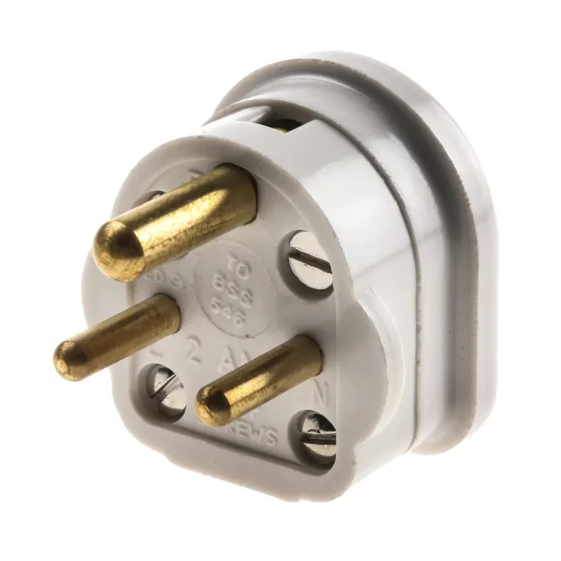 MK Electric 2A UK Mains Plug White Cable Urea Formaldehyde Screw Termination 502 WHI