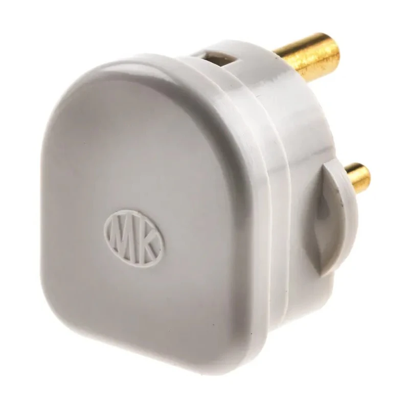 MK Electric 2A UK Mains Plug White Cable Urea Formaldehyde Screw Termination 502 WHI
