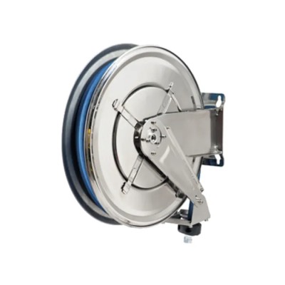 RS PRO Stainless Steel Wall Mounted Automatic Retraction Hose Reel with 12 mm ID Hose 20 m Length 20 bar 1/2 Inch 911-9453