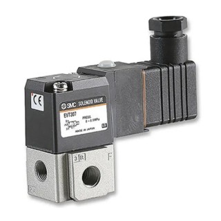 SMC Pneumatic Solenoid Valve 3 Port 1/4 in G Thread VT317 Series 24V DC 6W Die Cast Aluminium Body 