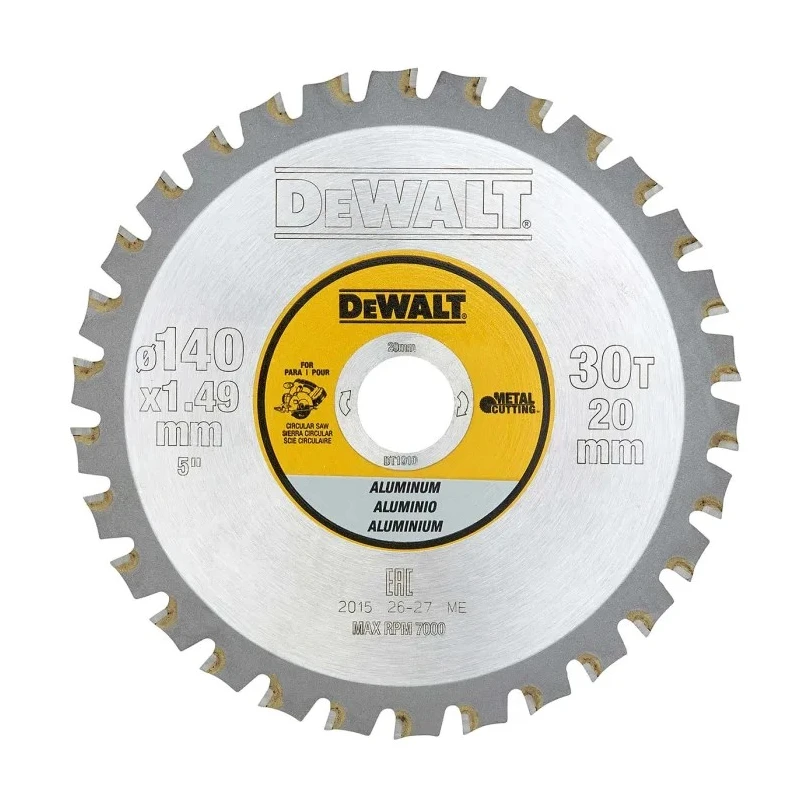 DeWALT Circular Saw Blade 140mm Diameter 30 Teeth Per Inch, Tungsten Carbide Blade DT1910-QZ