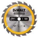 DeWALT Circular Saw Blade for Timber with Embedded Nails, 184mm Diameter, 18 Teeth, 16mm Arbor Diameter DT1938-QZ