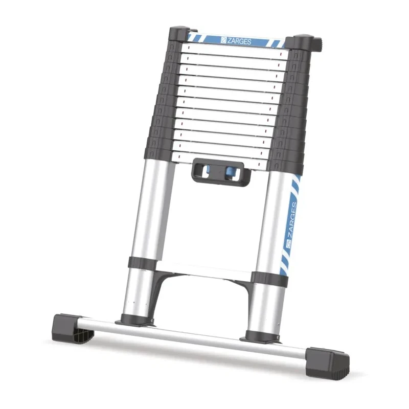 Zarges Telescopic Ladder Aluminium 13 Steps 3.8 m 150 kg Load Capacity 14 kg Weight 40401