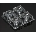 Ledil High Bay Series 4-Way LED Lens Square Beam, Polymethyl Methacrylate, 50x50x10mm C14541_HB-2X2-RS