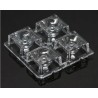 Ledil High Bay Series 4-Way LED Lens Square Beam, Polymethyl Methacrylate, 50x50x10mm C14541_HB-2X2-RS