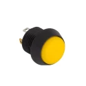 EOZ FL Series Momentary Push Button Switch, Panel Mount, 13.5 mm Cutout, SPST, IP67, 2.5 kV AC, Yellow Actuator FL13NY