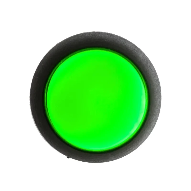 EOZ FL Series Illuminated Push Button Switch, Momentary, Panel Mount, 13.5 mm Cutout, SPST, Green LED, IP67, 2.5 kV FL13LG5