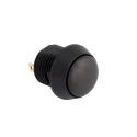 EOZ FL Series Momentary Push Button Switch, Panel Mount, 12 mm Cutout, SPST, IP67, Black Cap FL12NN